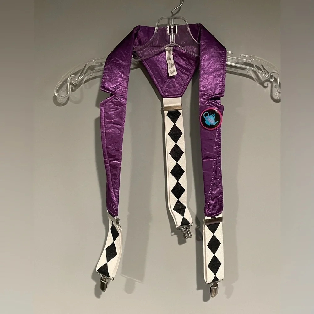 Mad Hatter Kids Size M/L Costume Wig Suspenders Alice In Wonderland Halloween